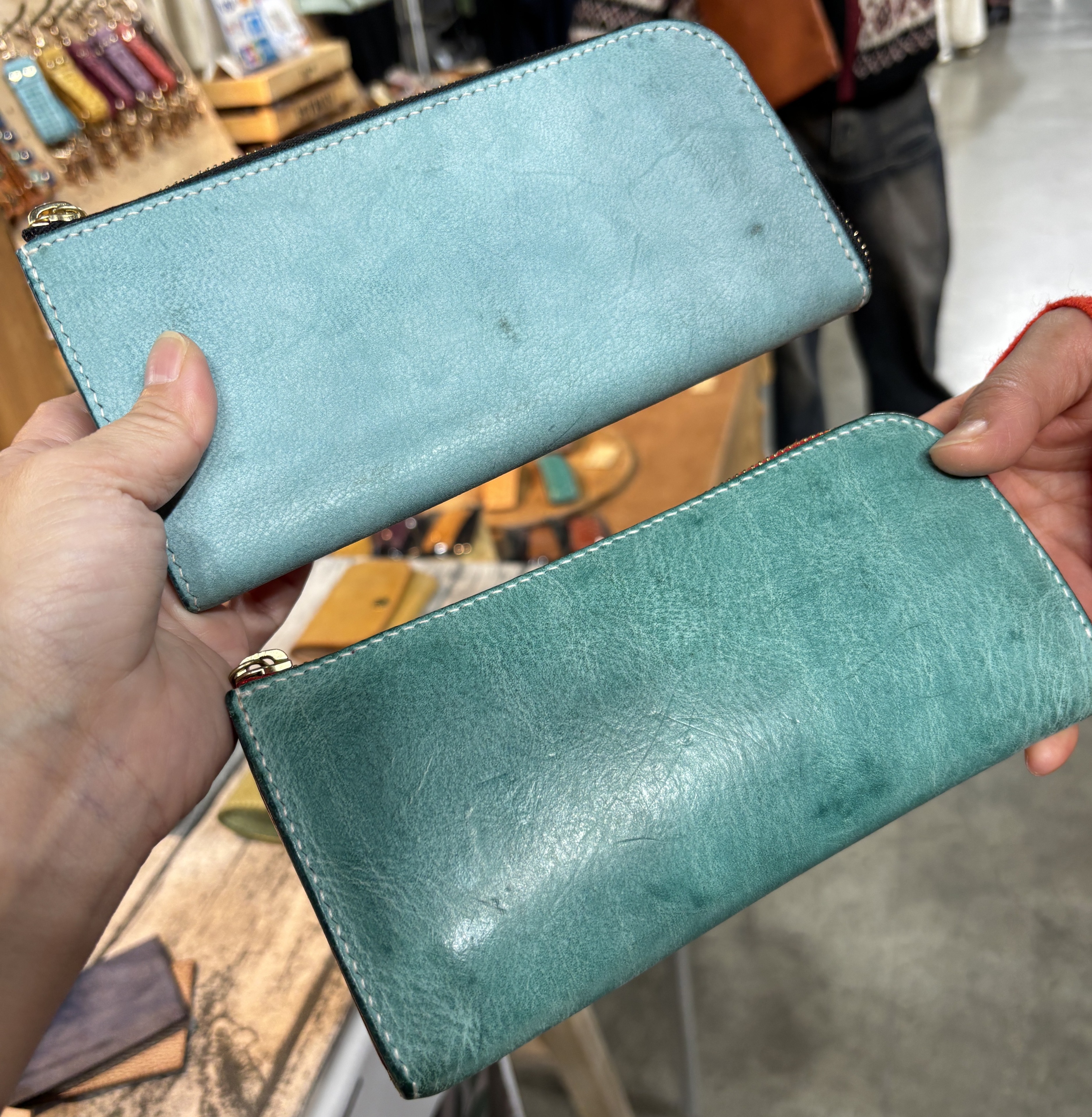 経年変化が楽しめる